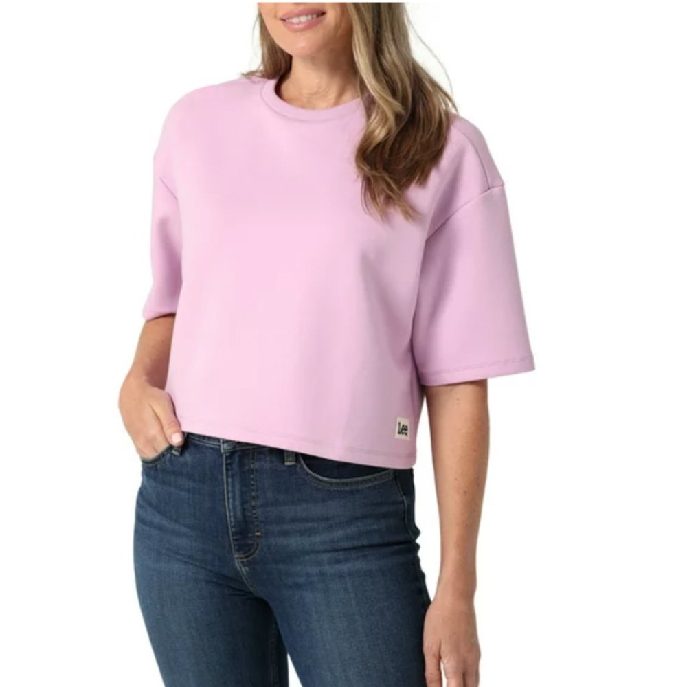 Lee® Women's Cropped Tee NWT (Sugar Lilac)